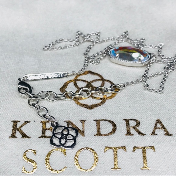 Kendra Scott Elisa Dichroic silver tone necklace - Picture 4 of 4